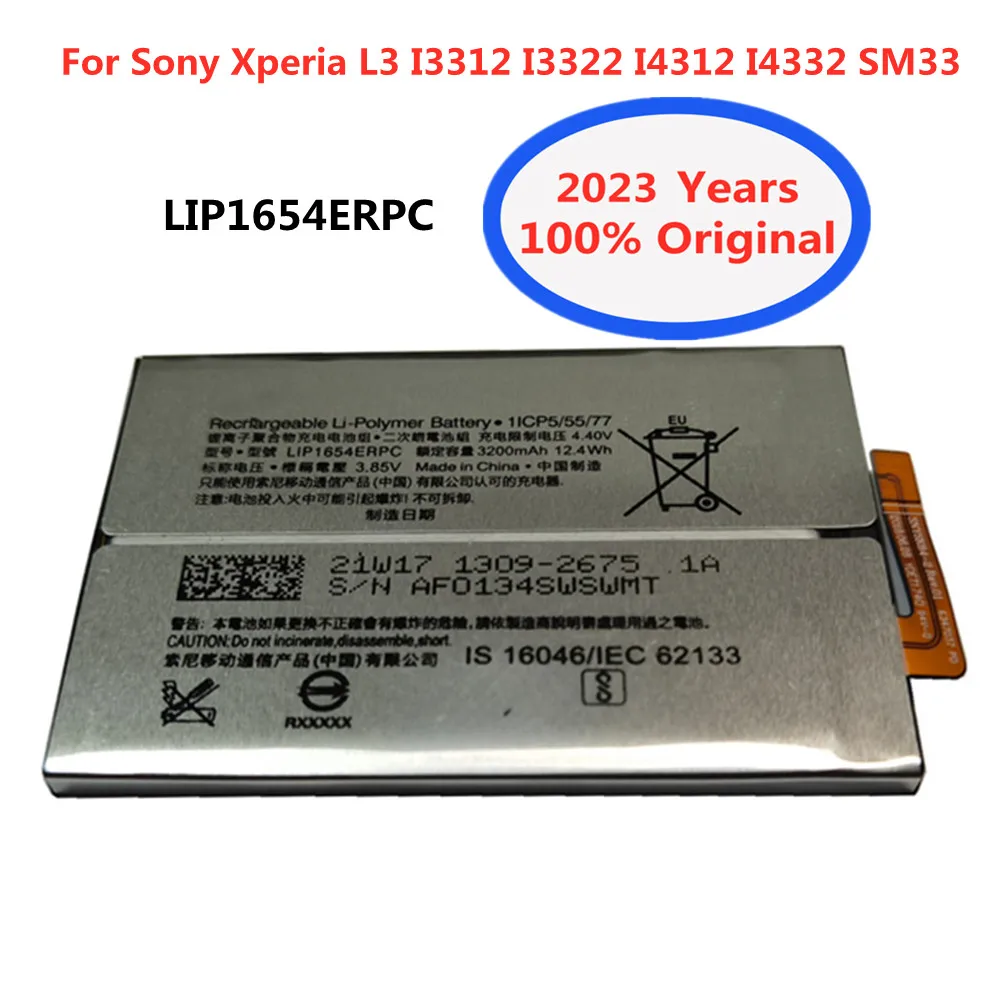 

3.8V 3200mAh LIP1654ERPC Replacement Battery For Sony Xperia L3 I3312 I3322 I4312 I4332 SM33 LIP1654 SNYS1654 Phone Batteries