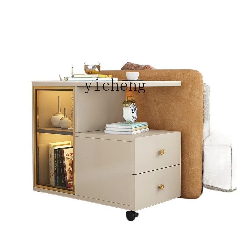 

YY Side Cabinet Household Mini Coffee Table Bedroom Bedside Table Balcony Rack
