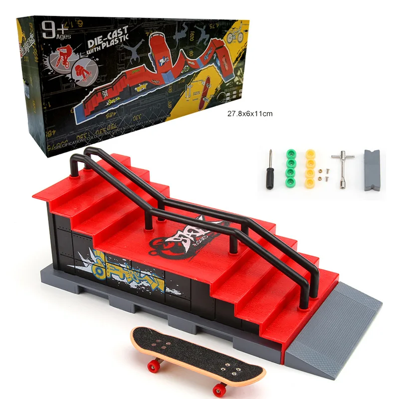 Finger Skateboard Kit Tech Deck Bigger Fingerboard Ramps Skate Park Set  Fingers Sport Training Props Skateboard