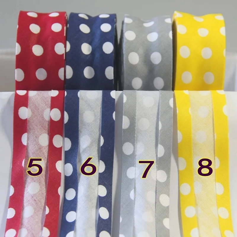Cotton Bias Binding Tape 30mm x 5meters Size solid color DIY handmade sewing material cotton bias tape cotton webbing tapes
