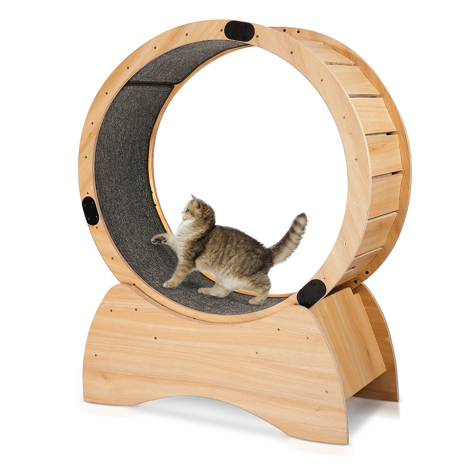 

Cat Exercise Wheel – Running, Spinning, and Scratching Fun, Cat Treadmill with Carpeted Runway, Kitty Cat Sport Toy, Great for P