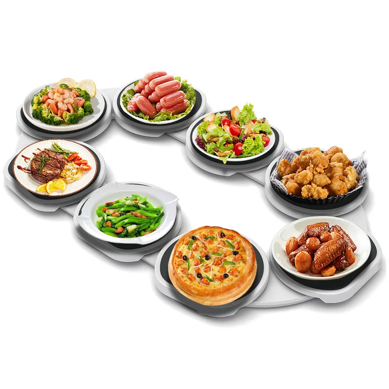 Table mat plus turntable, the first patented lazy susan turntable, expandable, multi-functional, suitable for rectangular dining