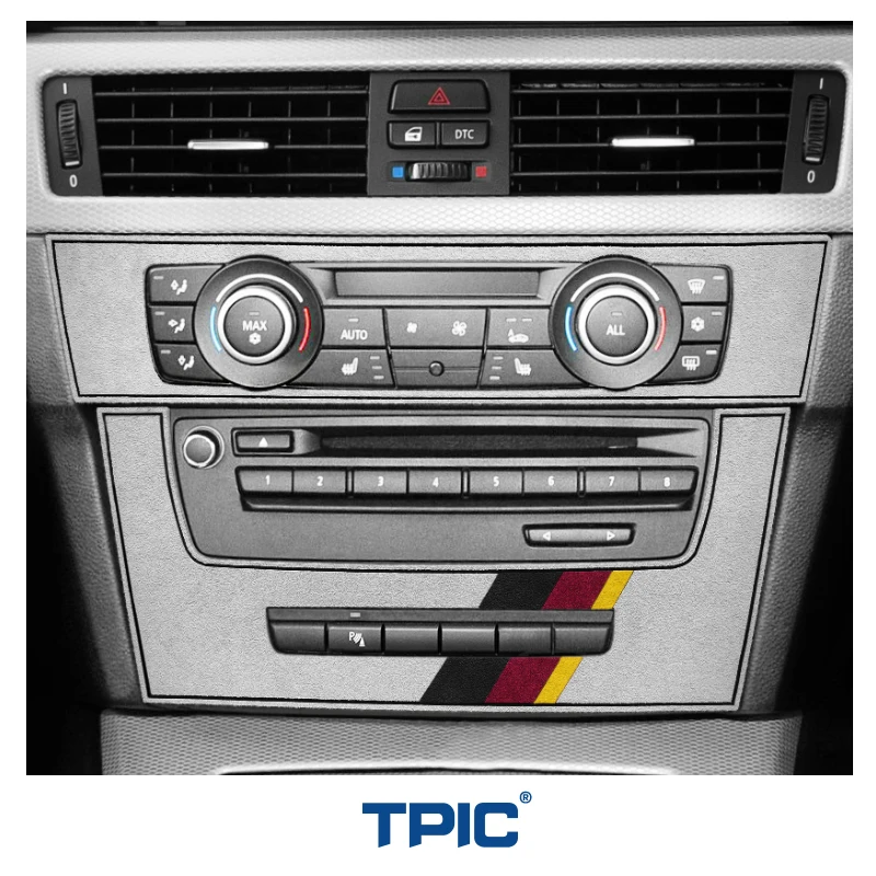 Tpic alcantara für bmw 3er e90 e92 e93 auto mittel konsole cd panel  abdeckung verkleidung aufkleber m performance innen zubehör - AliExpress