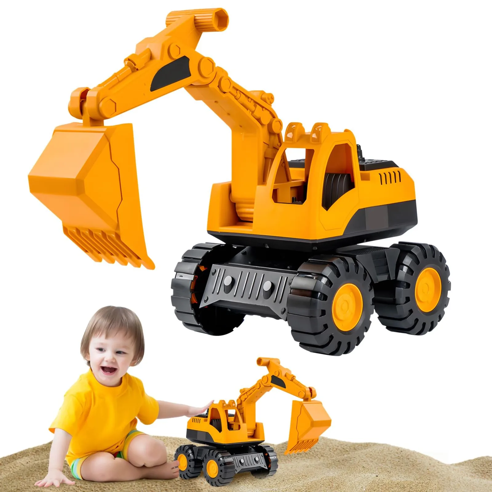 Excavator Truck Model Toy Engineering Vehicle Toddler Early Education Construction Vehicles Truck Boys Gifts - 2