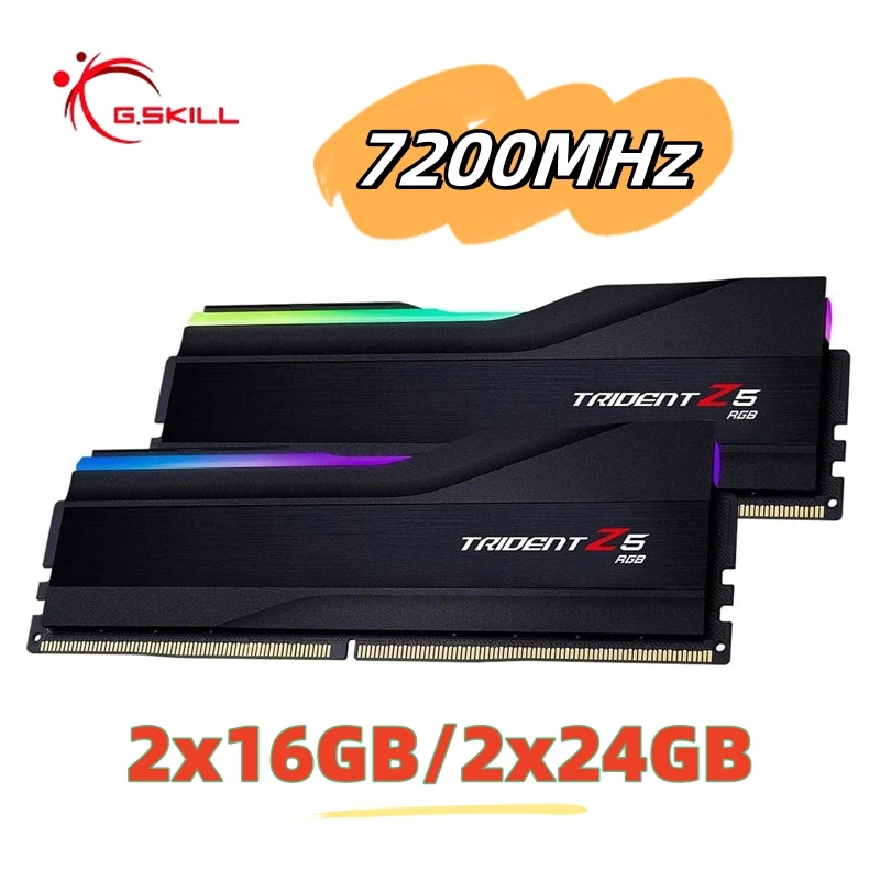 7200MT/s RAM G.SKILL Trident Z5 RGB DDR5 RAM 32GB (2x16GB) 7200MHz