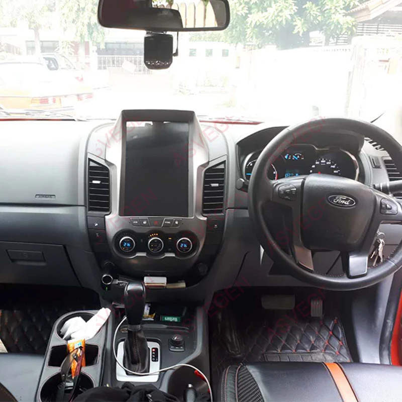  Reproductor Multimedia para coche Tesla PX3 de 12,1 pulgadas para Ford Ranger 2010-2015, navegación GPS, pantalla táctil, mapa integrado, Audio estéreo CarPlay