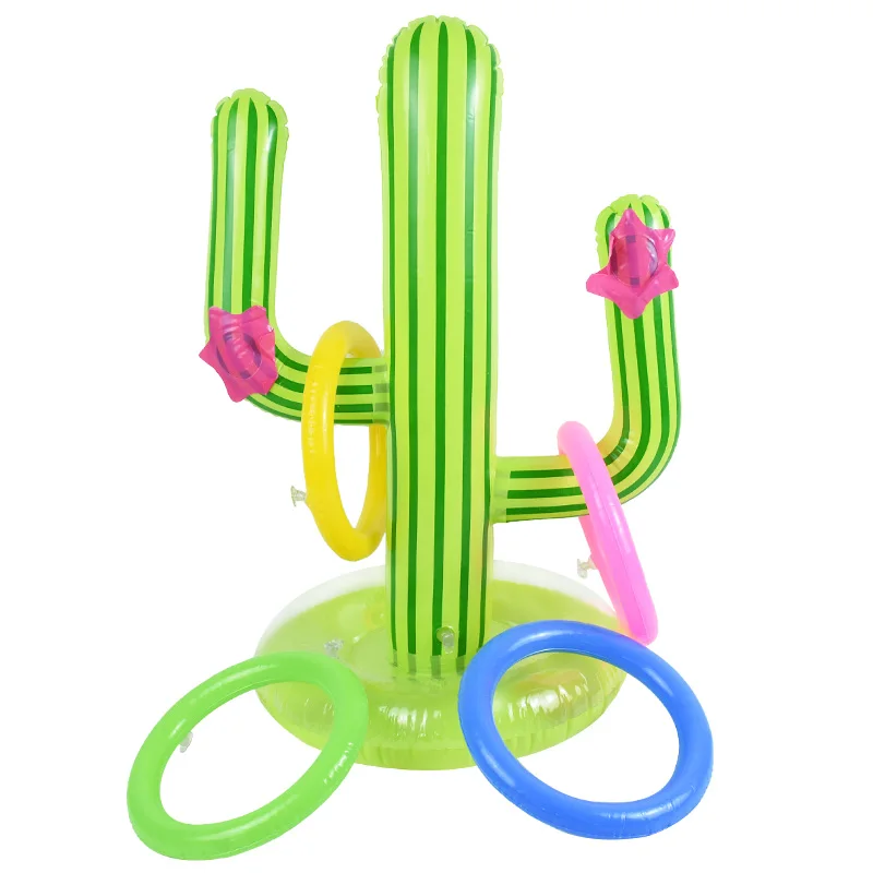 

Inflatable Cactus Ring Toss Game Set Outdoor Swimming Pool Accessories Floating Pool Toys Beach Party Party Bar Supplies