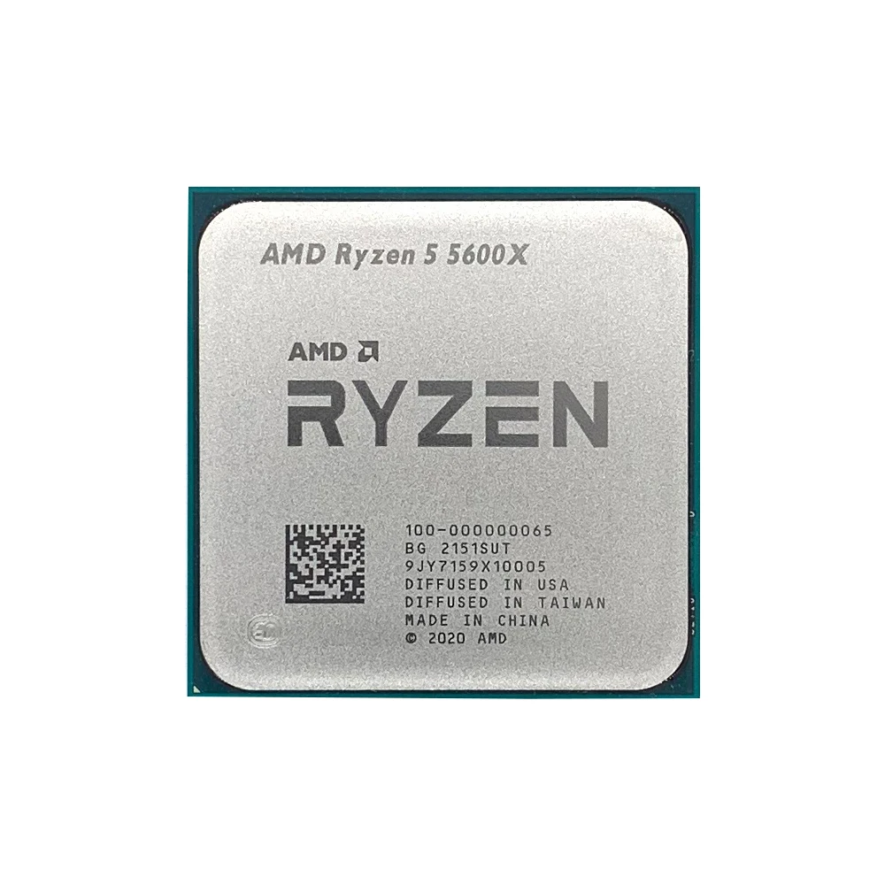 AMD-CPUプロセッサAM4,5 5600x r5 5600x 3.7 ghz,6コア,プロメスレッド,65w,cpuプロセッサl3 =  32m,100-000000065,ソケット