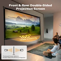 Projector Screen Stand16:9 4K 1080 HD Portable Projection Screen for Home Office Garden Moive Theater Cinema 100-150inch - Image 4