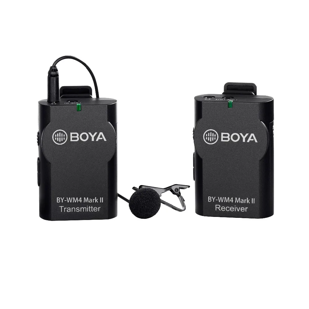 

BOYA BY-WM4 MK II Lavalier Wireless Microphone Mic for Smartphone Recording Microphone For DSLR Smartphone Video Mic