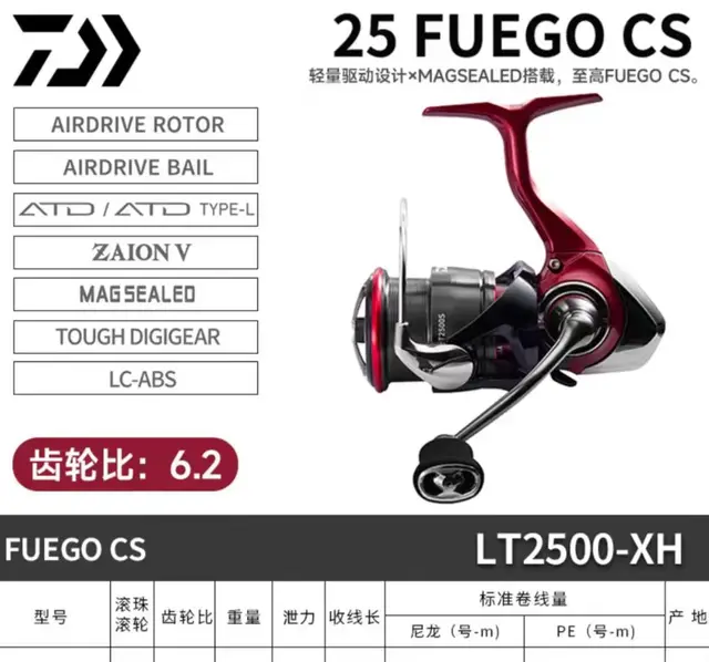 Original 2025 NEW DAIWA Fuego CS LT 1000SXH 2000SXH 2500 3000-C