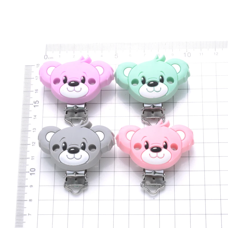 2pc/lot Baby Silicone Beads Clips Teether Food Grade Animal Teething  Pacifier Chain Dummy Holder Clip Necklace DIY Accessories - AliExpress