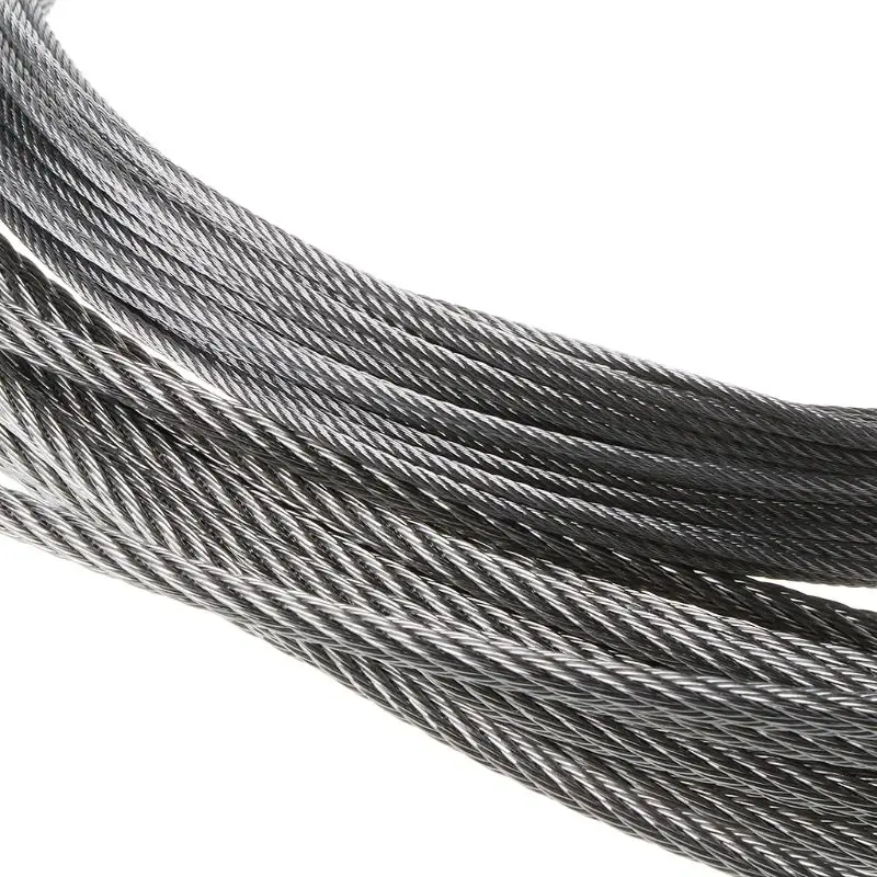 Cuerda de alambre de acero inoxidable 304, 10m, Cable de elevación de pesca suave 7 × 7, tendedero