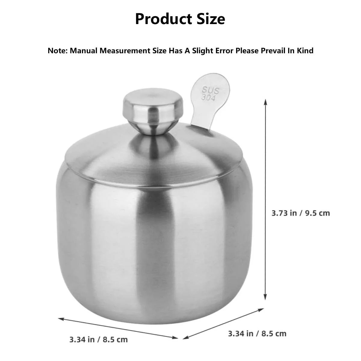 Stainless Steel Seasoning Jar with Spoon Large Capacity Durable Seasoning Pot Kitchen Supplies for Food Storage and Organization 2