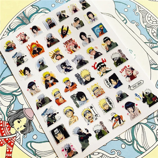 TSC-119 TSC-282 TSC-130  Japanese hot blooded anime 3D Back glue Nail Art Stickers Decals Sliders Nail ornament decoration TSC-253