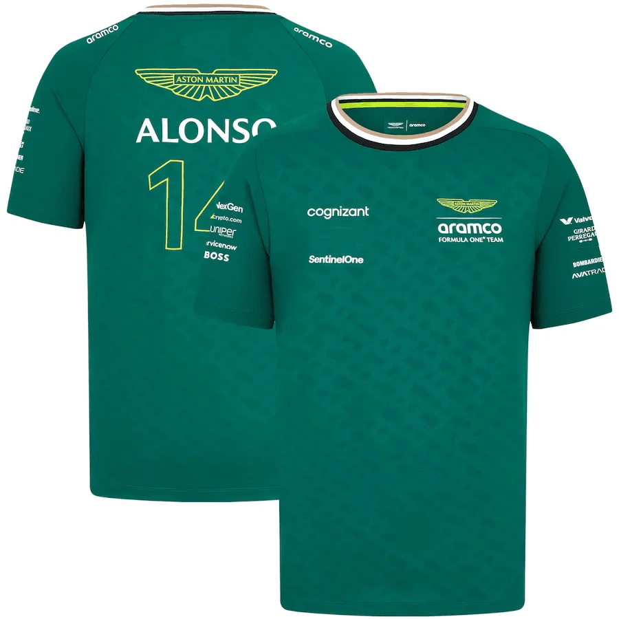 Short Sleeved T Shirt Short Sleeve T Shirt FORMULA1 Aston Martin Aramco Fernando Alonso Team Driver T-Shirt