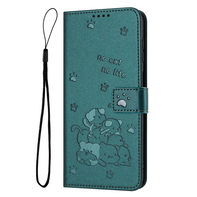 3D Cat Pattern Flip Leather Phone Case - Cute and Stylish Protective Cover