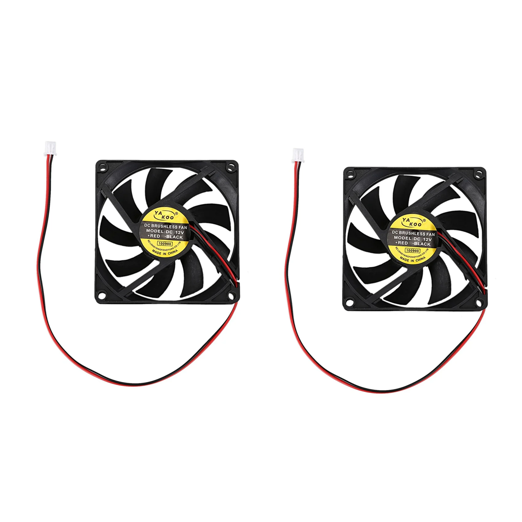 

2X DC 12V 0.18A 2 Pin Connector PC Computer Case Cooling Fan 80x80mm