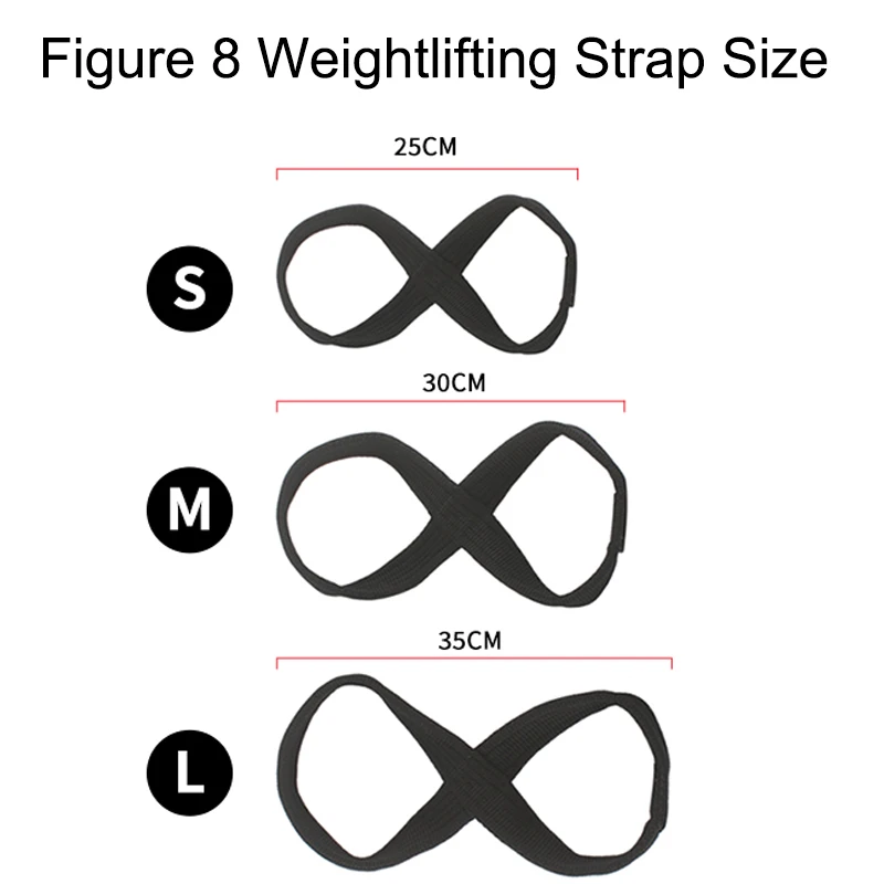 Cotton 7mm Thickened Figure 8 Weightlifting Belts Bands Anti-Slip Deadlift Powerlifting Straps Pull-ups Hand Protection 6