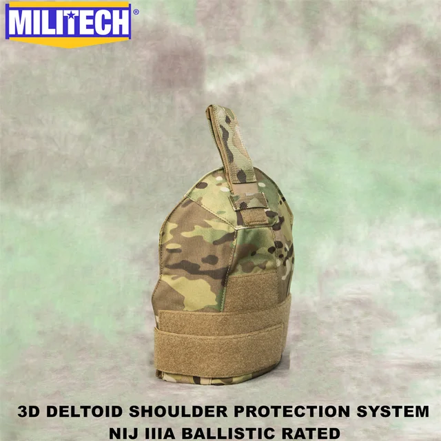 MILITECH-NIJ Level 3A 0108.01 3D Shoulder Ballistic Protection System Contoured Deltoid Armor Fits AVS JPC 2.0 CPC LVS Vest 5