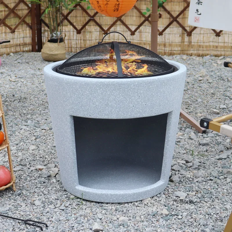 Outdoor Fire Pits Charcoal Stove Courtyard Grill Stand Indoor Carbon Stove Charcoal Heating Outdoor Camping Equipment C
