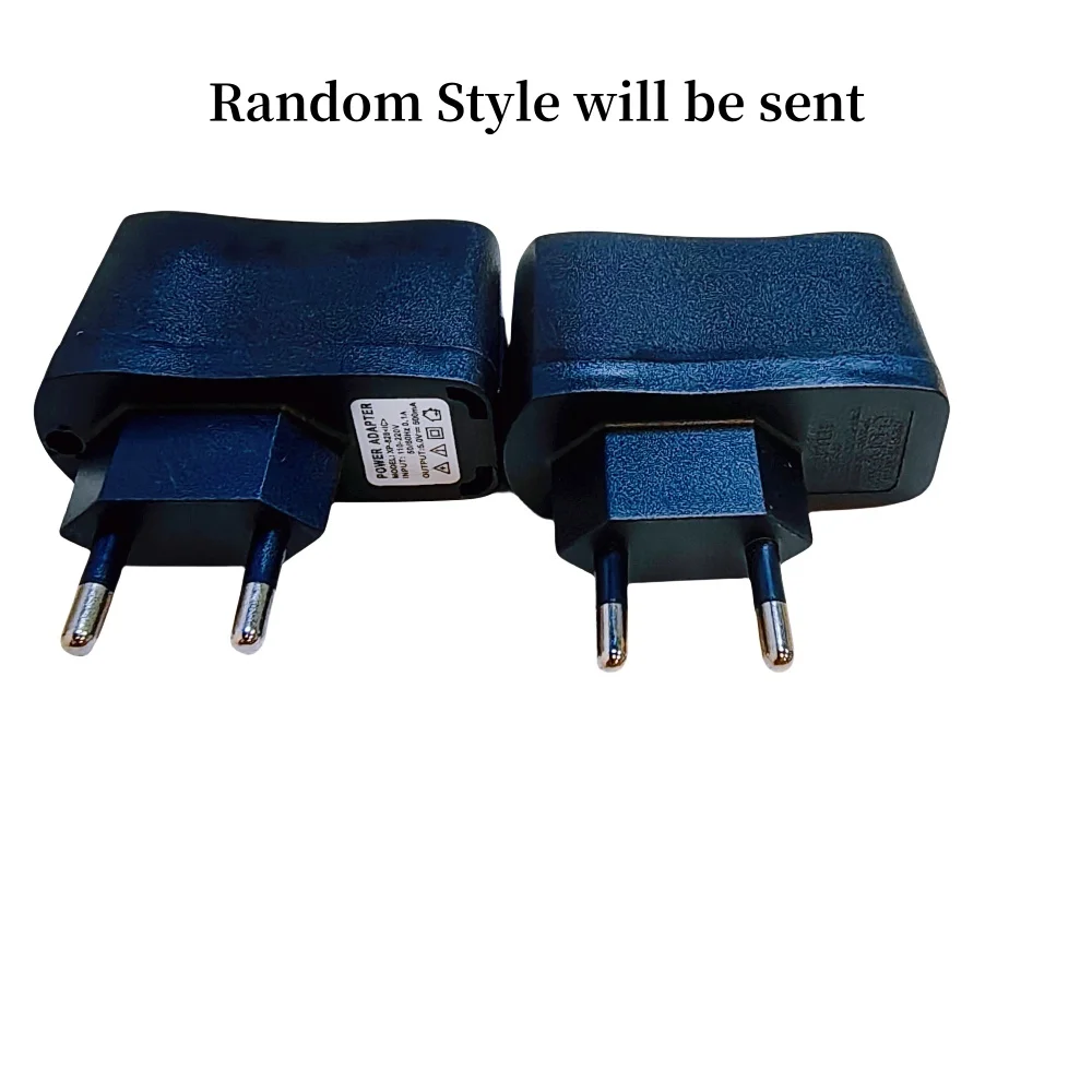 Black USB EU Plug or Adapter for Digital Wall Clock Alarm Clock Input :10-220V 0.1A Output:5V 0.5A