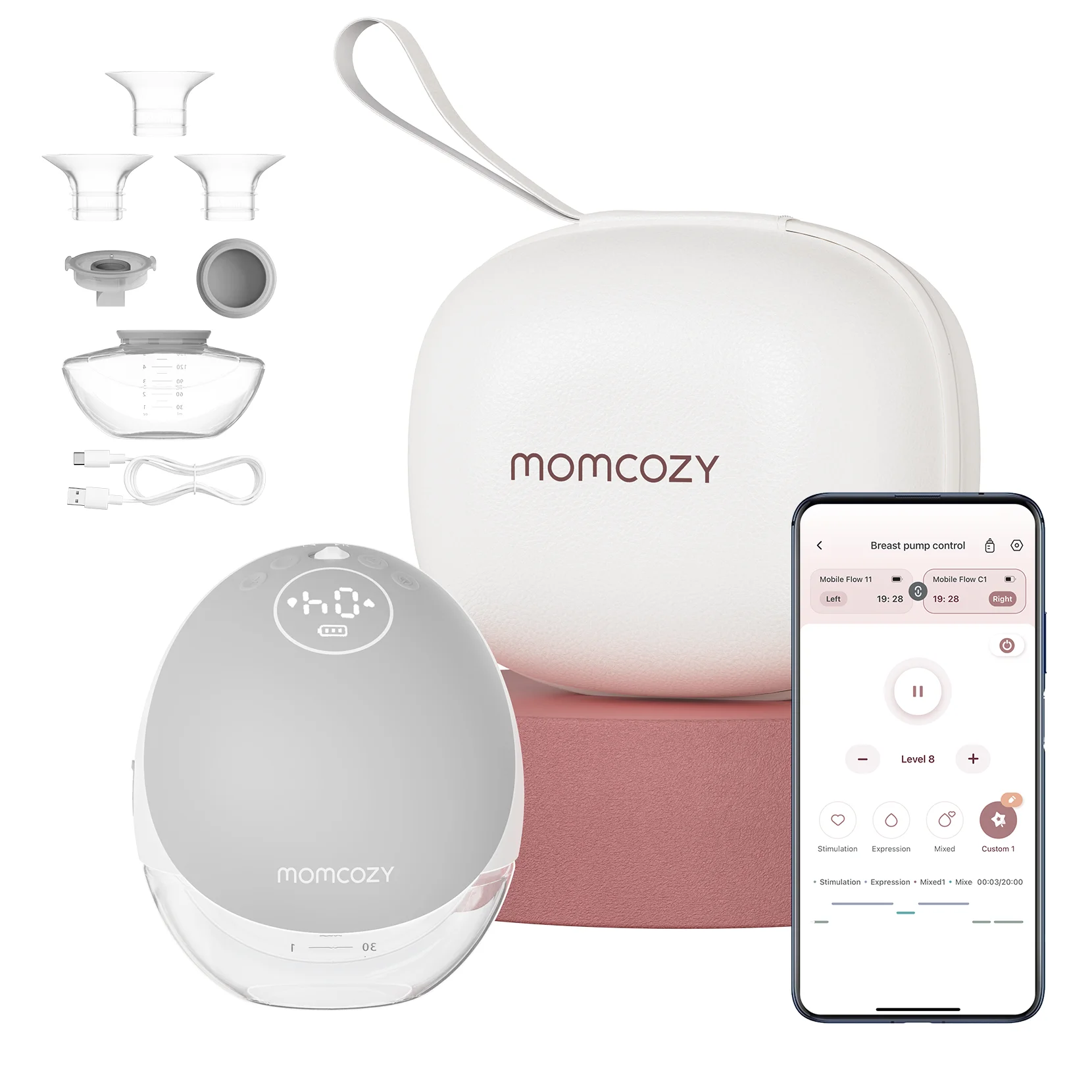 Momcozy M9 Breast Pump Hands Free Upgraded Mobile Flow, App
