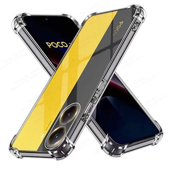 Per Poco X6 X7 Pro Custodia morbida in silicone trasparente antiurto per coperture per custodie per telefoni Poco X6 X7
