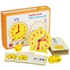 Wooden Clock Dice Montessori Math Toys Time Activity Set Time Matching Puzzle Preschool Tactile Learning Clock Educational Toys 1