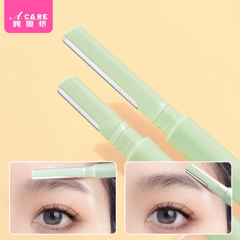 DX01 Eyebrow knife D1PQ0 Double-Headed Eyebrow Scraping Trimming Brow Groomer Knife Beginner Eyebrow