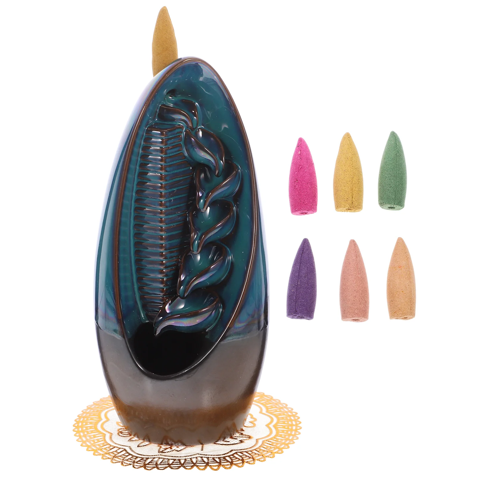 

1 Set of Backflow Incense Aromatherapy Incense Cone Burner Incense Cone Holder