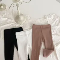 Spring Autumn New Baby Solid Leggings Cotton Infant Skinny Pants Boy Toddler Ribbed Trousers Kids Clothes Girls Casual Pants 6