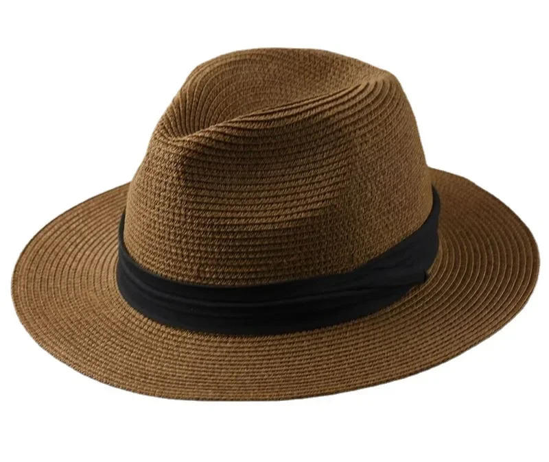 Cappello Panama A Tesa Larga In Paglia Pieghevole Per Donne, Cappello