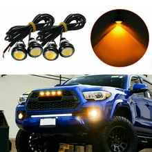 

4pcs 3000K Car Universal Eagle Eye DRL Daytime Running Lights LED 12V Amber Grille Lighting Kit Truck For Ford SUV Raptor Style