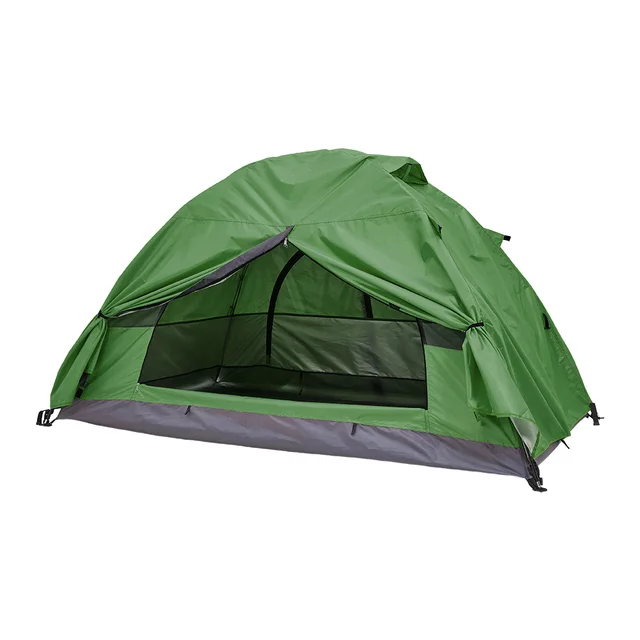 Voltsify Portable Camping Tent with Detachable Top Cover for 1 Person for Fishing Hiking Camping Off-grid 2