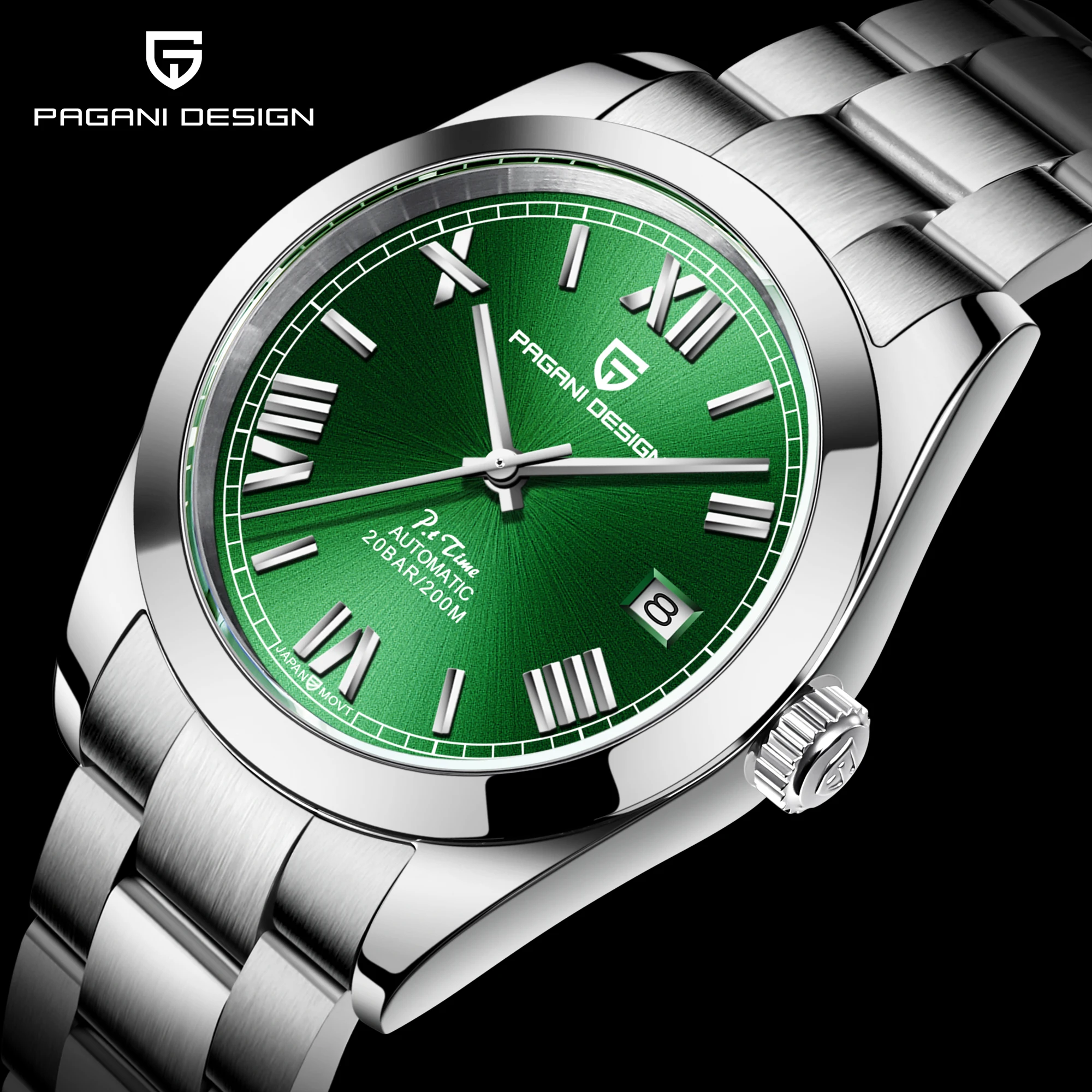 PPAGANI DESIGN Mechanical Automatic Winding Watch Sapphire Crystal Men's Watch NH35A Business 200M Waterproof Luminous 2022 New