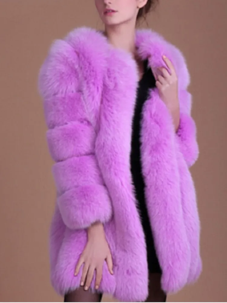 

RDMQ 2023 пальто из искусственного лисьего меха женская тонкая куртка из искусственного меха длинные пальто зимнее пальто из искусственного лисьего меха полосатая Роскошная Мода размеры 4XL