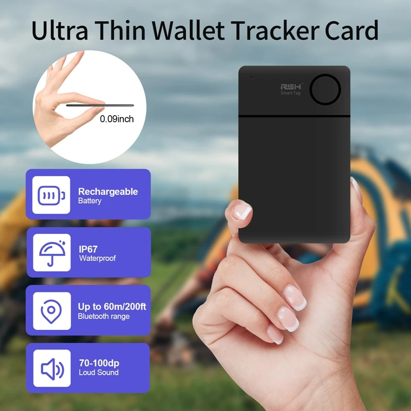 Smart Card Tracker Work Apple Find My App Wireless Rechargerable Anti Lost Item Locator Luggage Bluetooth Tracker GPS gps locator anti lost tracker anti lose tracker item locator anti lost locator