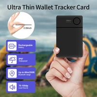 Smart Card Tracker Work with Apple Find My App Wireless Rechargerable Anti Lost Item Locator for Luggage Bluetooth Tracker GPS 2