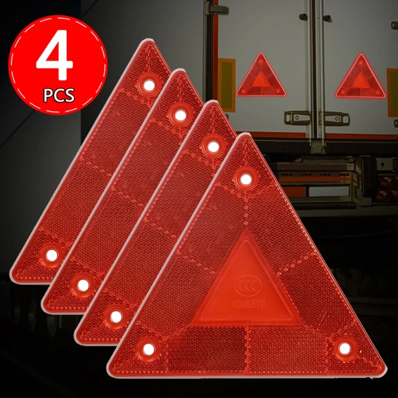 

Truck Reflective Warning Signs Car Night Red Safety Reflector Plate Reflective Signs for Trailer RV Board Truck Plate Light