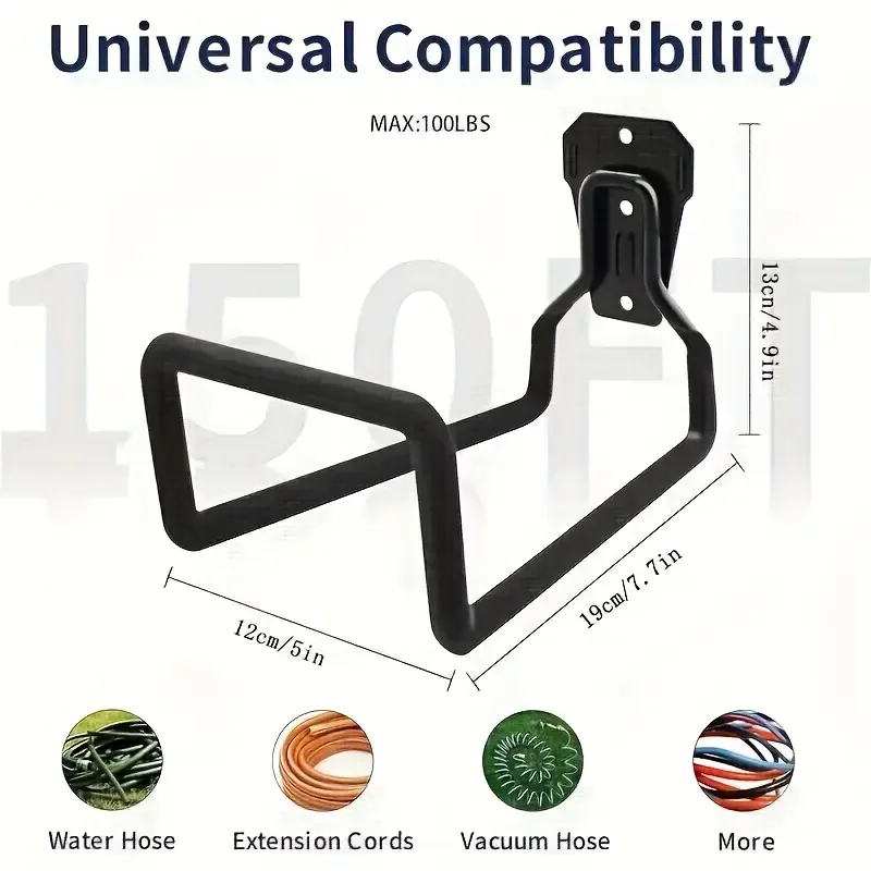 1 metal garden hose bracket Heavy-duty hose hanger for outdoor courtyards Wall-mounted bracket for durable pipe winders garden hose bracket