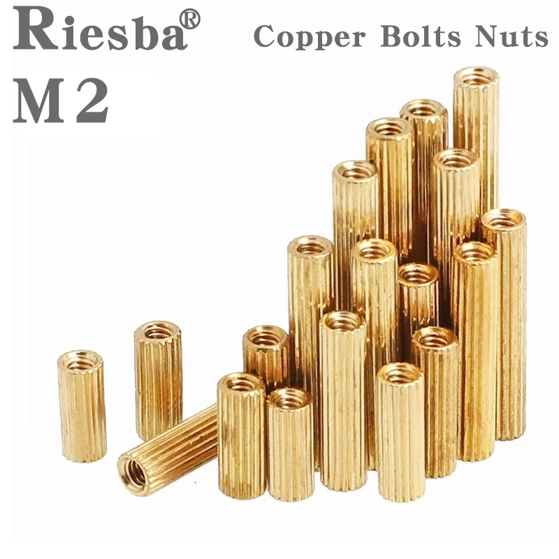 

M2 Brass Male Female Standoff Pillar Mount Threaded PCB Motherboard PC Computer Round Spacer Hollow Bolt Screw Long Nut