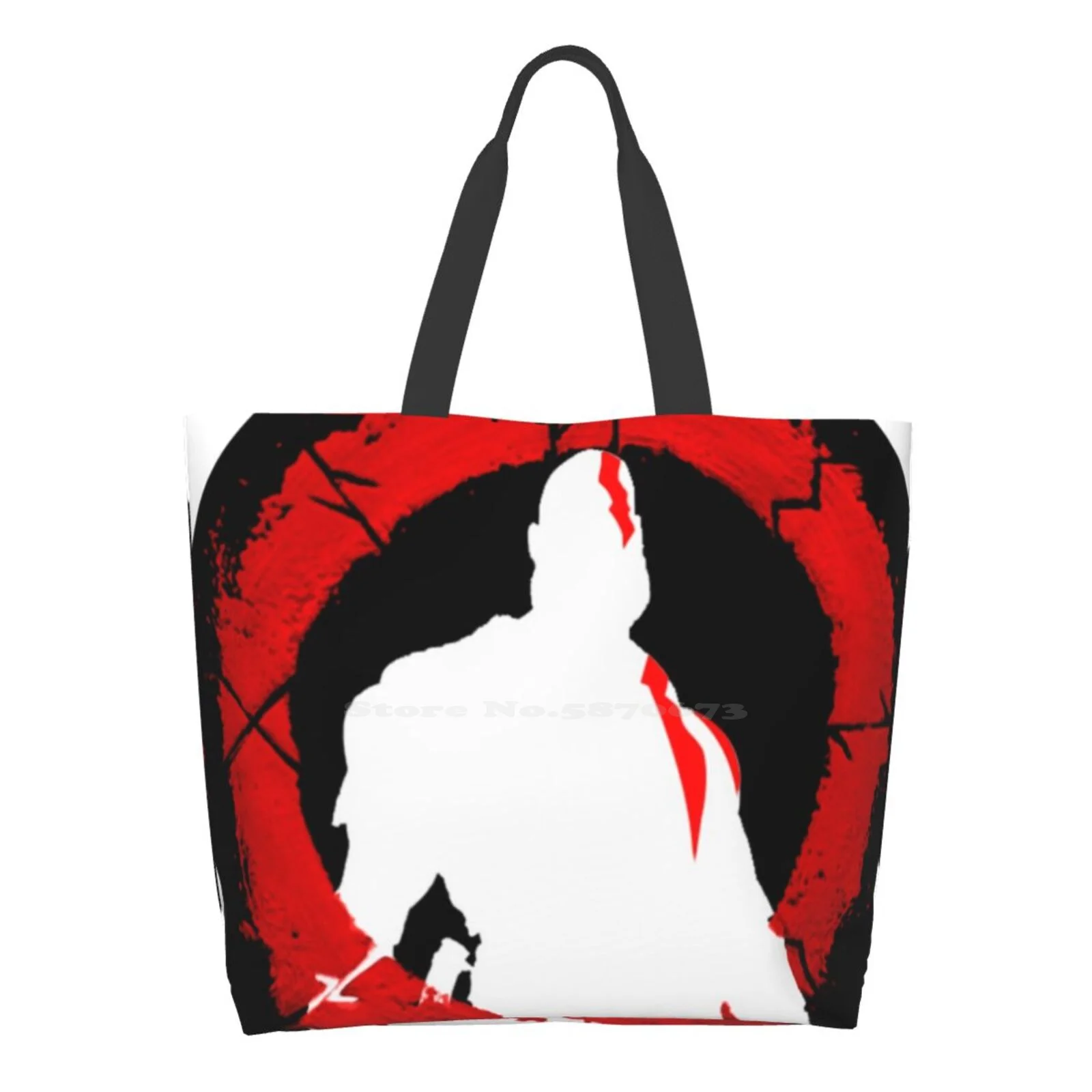 God Of War Women Shopping Bag Girl Tote Large Size God Of War Kratos Game Ps5 Cool Omg Movie