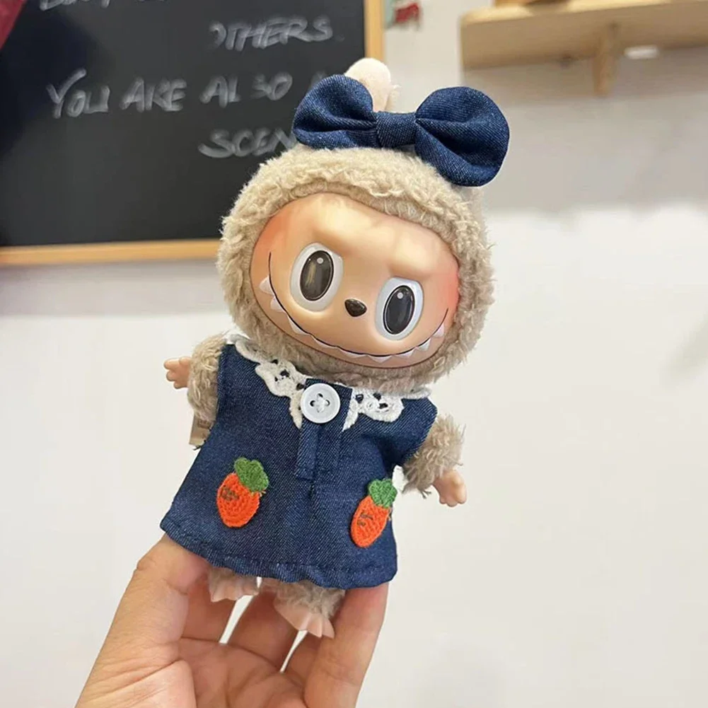17cm Cute Mini Plush Doll'S Clothes Outfit Accessories For Korea Kpop Exo Labubu Idol Dolls Bear Jumpsuit Clothing DIY Kids Gift 5