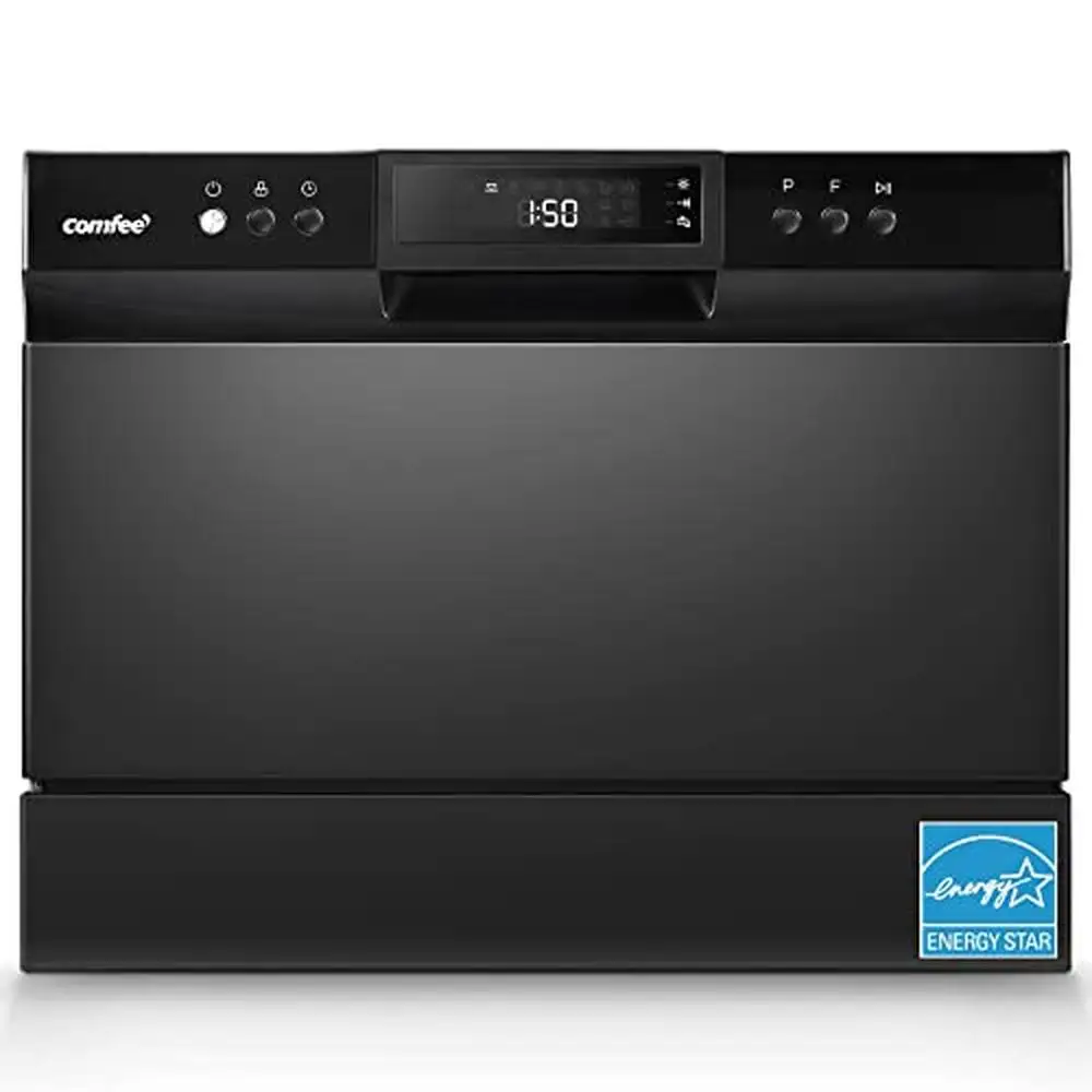 Compact Mini Portable Dishwasher 6 Place Settings Energy Star with 8 Washing Programs Heavy Stain Removal Speed Cleaning Easy 2