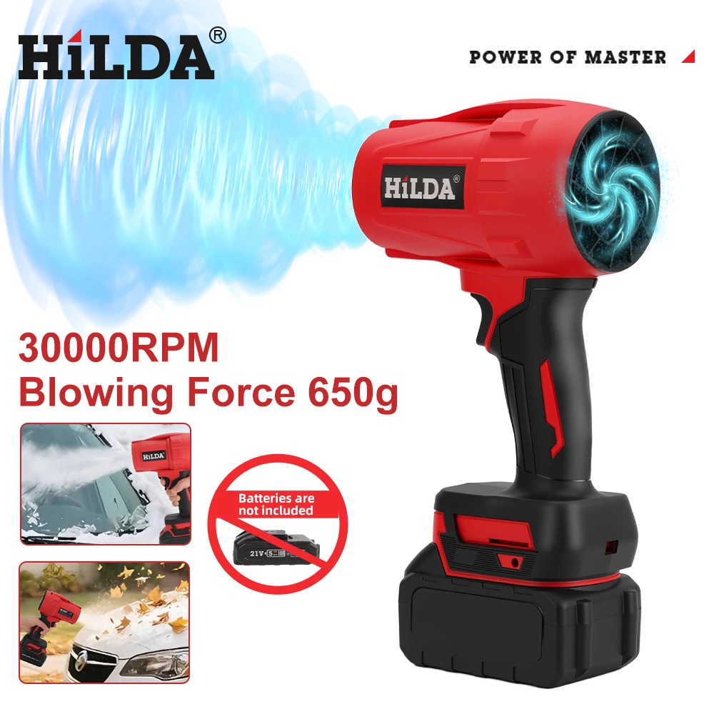 HILDA AB559 Cordless Electric Blower 30000RMP Handheld Air Blower Dust and Snow Removal Machine High Power for Makita Battery