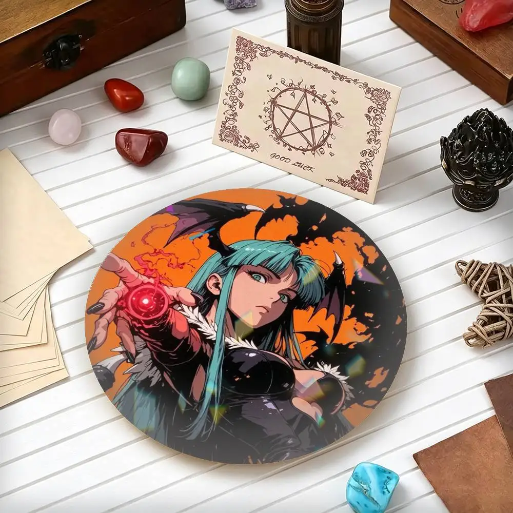 Darkstalkers M-Morrigan Aensland 25 32 44 58 75mm 배지 맞춤형 라운드 브로치 핀 액세서리 선물