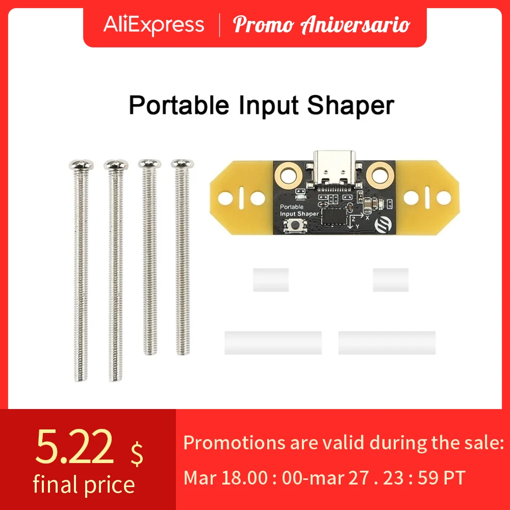 FYSETC Portable Input Shaper with RP2040 ADXL345 Board Upgraded 3D Printer Parts Support Klipper for Voron 2.4 0.1 Trident gen l 2 1 3d motherboard printer parts control board support tmc2209 2208 uart mode gen l 3d printer mother board