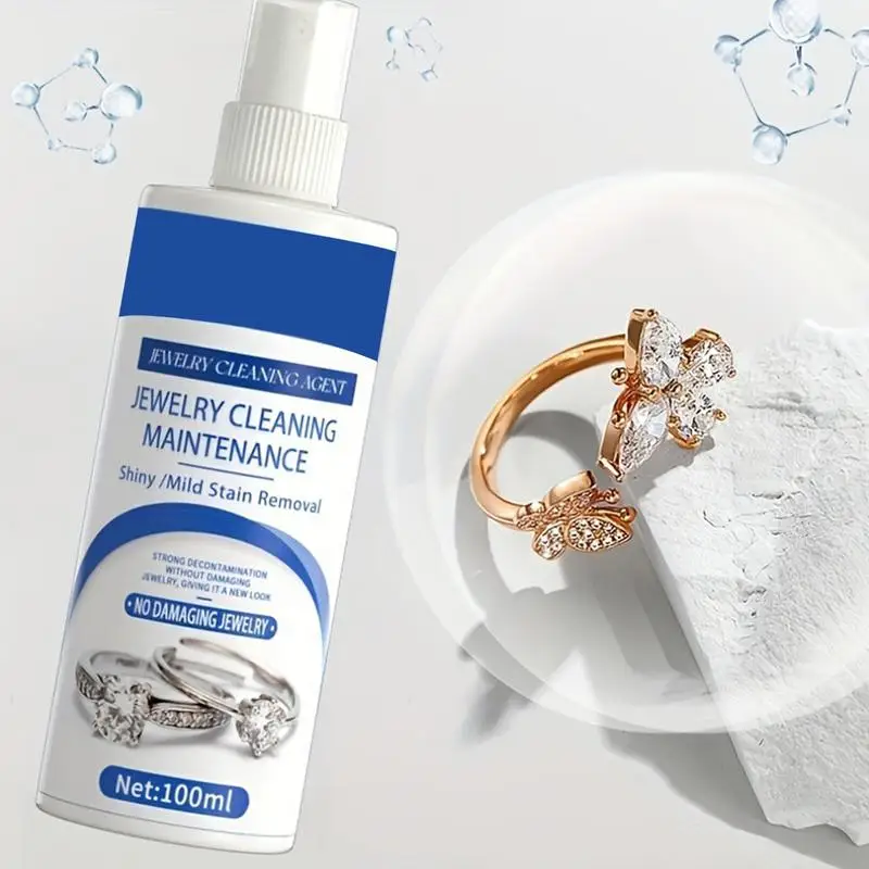 Jewelry Cleaner 100ml Jewelry Spray Cleaner Anti Tarnish Spray Engagement Ring Earring For Silver Gold Luxury