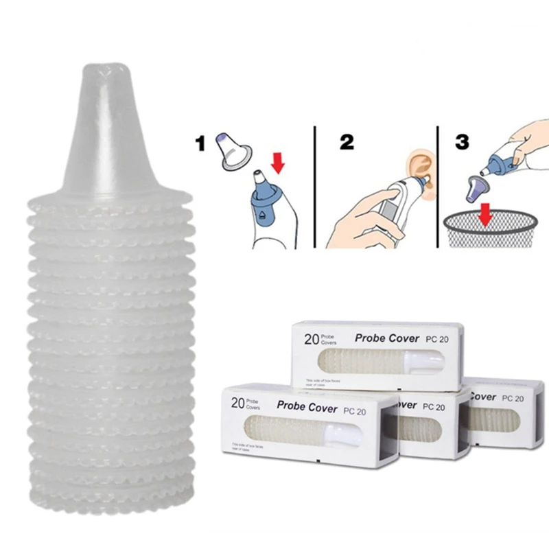 20 Pz Orecchio Termometro Tappo Filtro Paraorecchie Coperchi Sonda Tappo Di Ricarica Lente Filtro Per Braun Thermoscan Orecchio Siringa Assistenza San